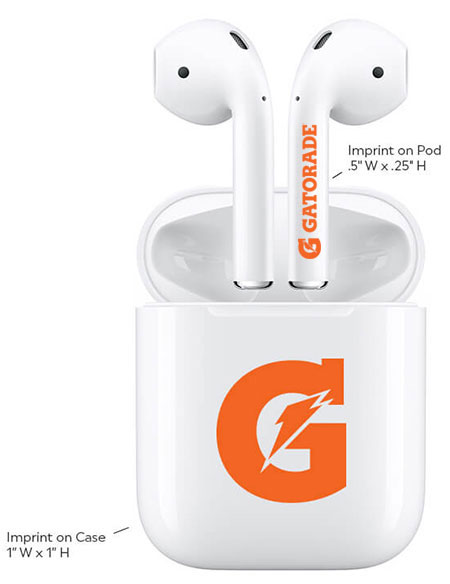 Custom Apple AirPods Tow Imprint Locations