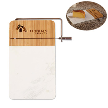 Custom Marble and Bamboo Cutting Board