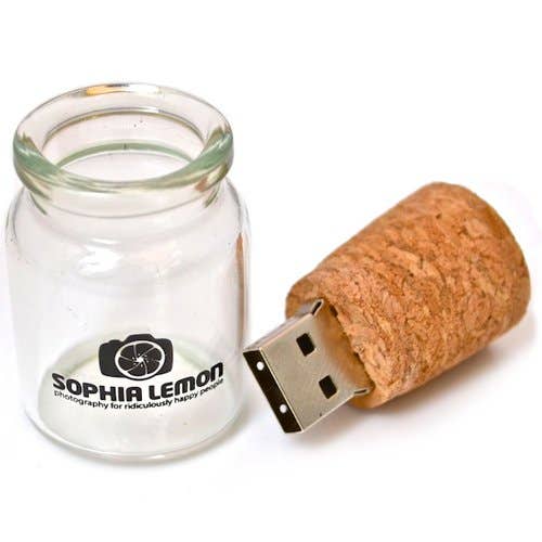 Custom Mesage in a Bottle USB Flash Drives