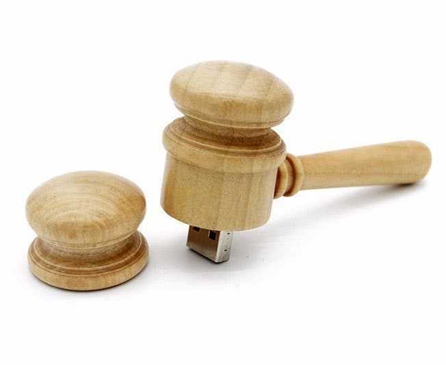 Custom Shaped USB Wooden Gavel