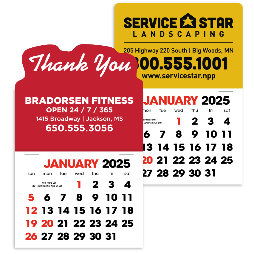 13 Month Stick-Up Calendar 2025