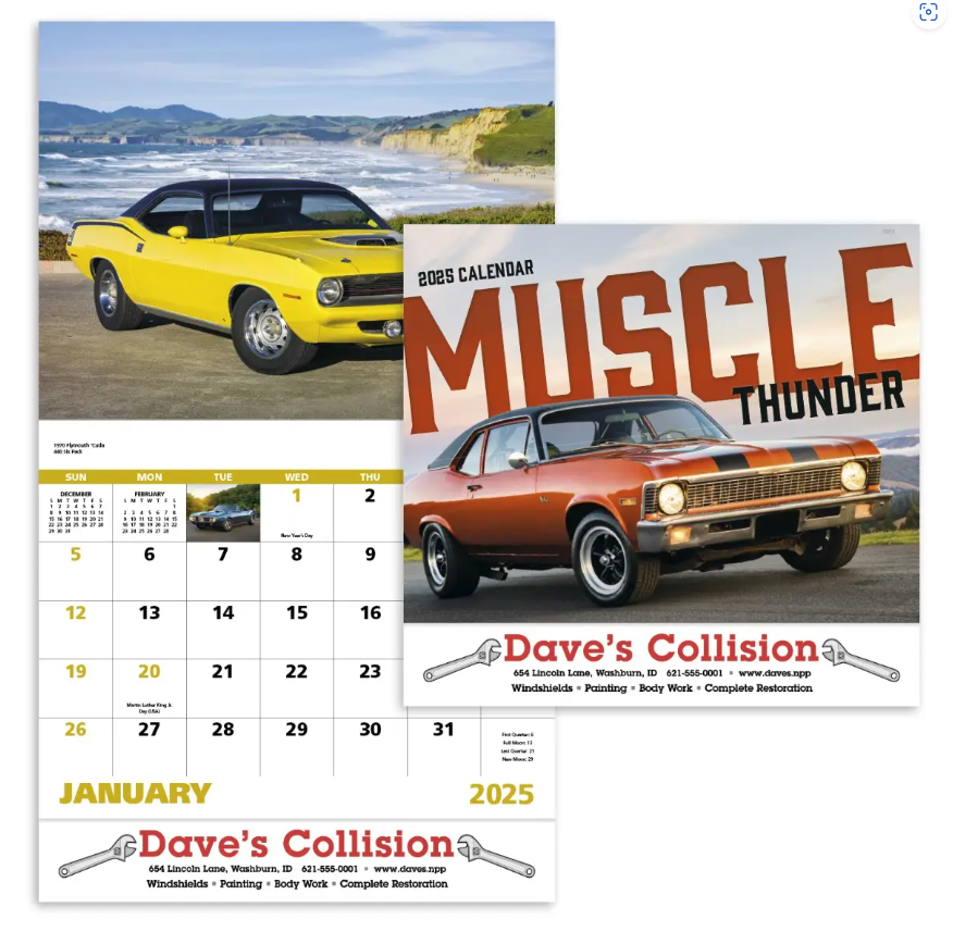2025 Muscle Car Calendar