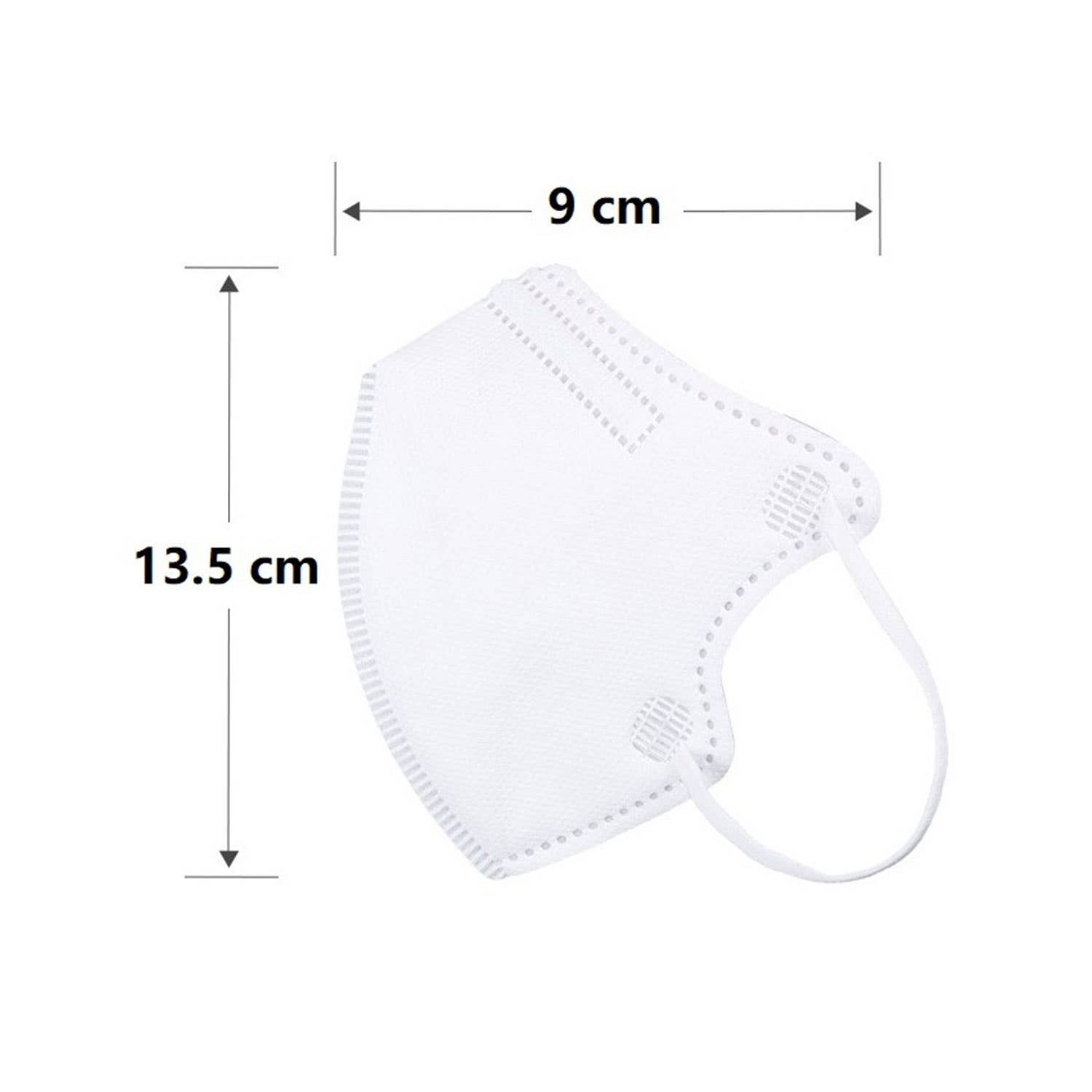 Individually Wrapped White KN95 Face Mask - Youth