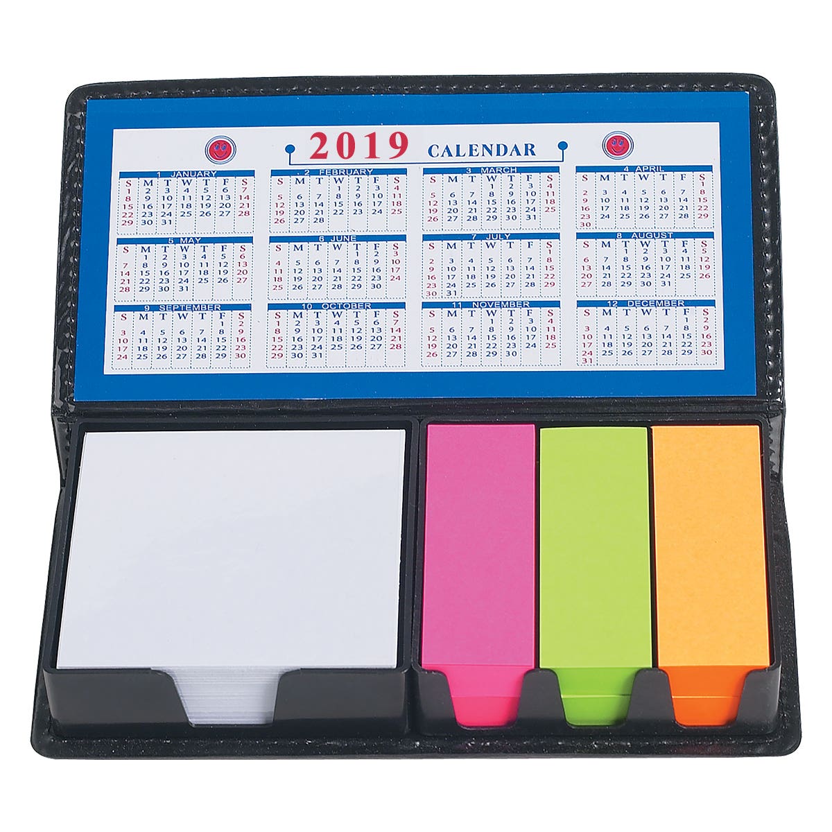 Leatherette Notebook with Sticky Note & Calendar Gift Set