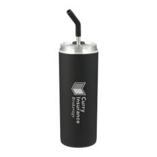 Copper Vacuum Tumbler with Stainless Steel Straw - 20 oz.