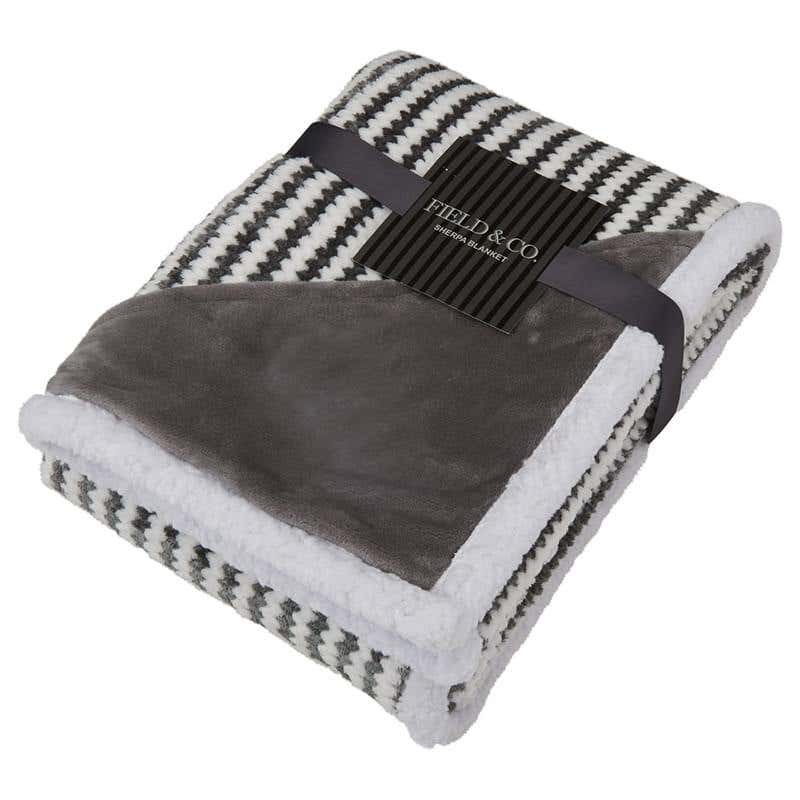 Field & Co.&reg; Chevron Striped Sherpa Blanket