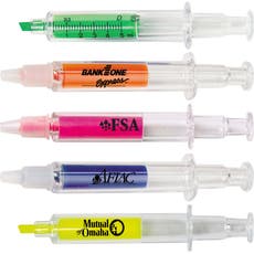 Click-Action Syringe Shaped Highlighter