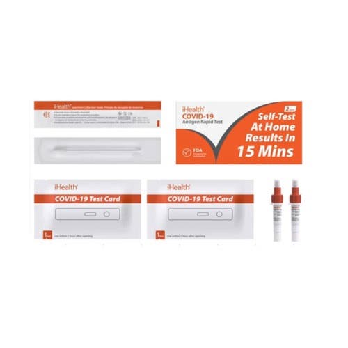 iHealth COVID-19 Antigen Rapid Test - 2 Tests per Box (priced per test)