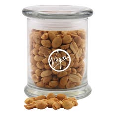 Peanuts in 12 oz, Glass Jar with Lid