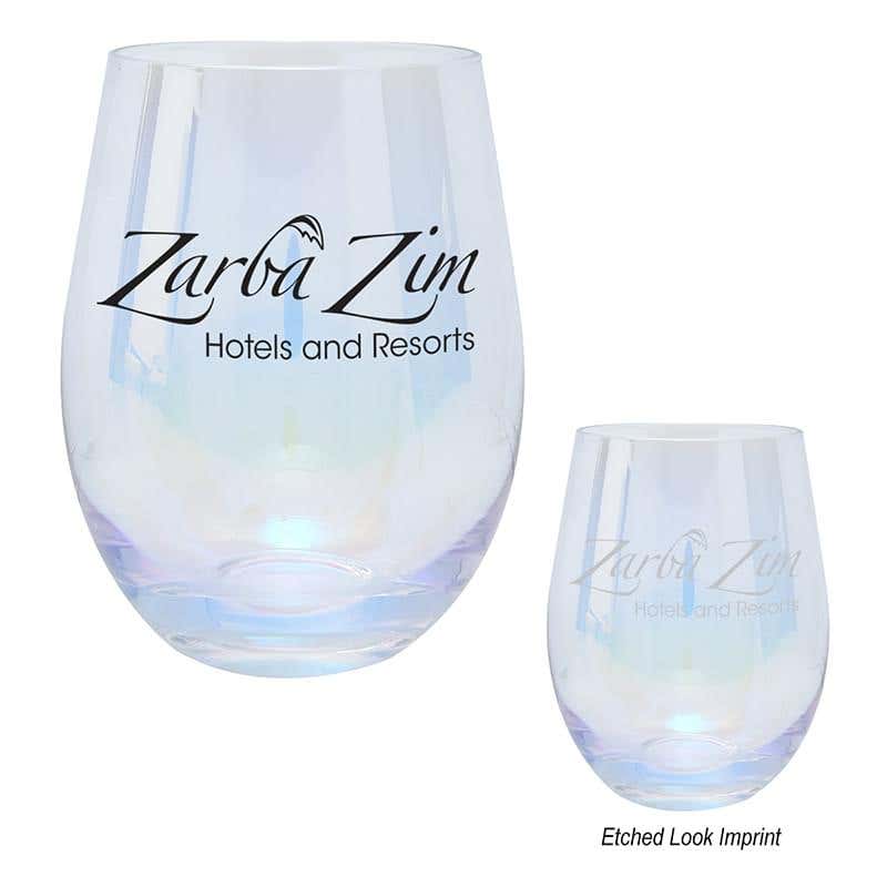 17 oz. Iridescent Stemless Wine Glass