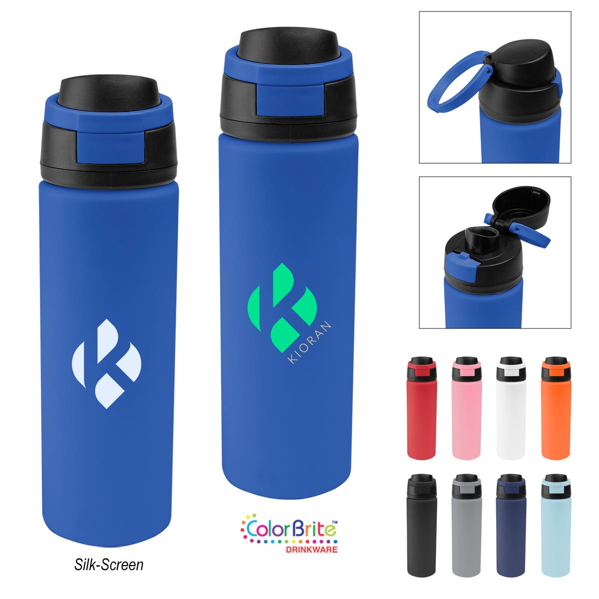 Pop Sip Recycled Stainless Steel Bottle - 24 oz.