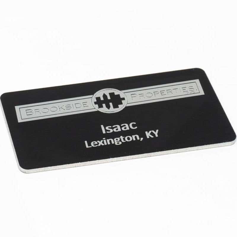 1 1/2" x 3" Aluminum Metal Name Badge