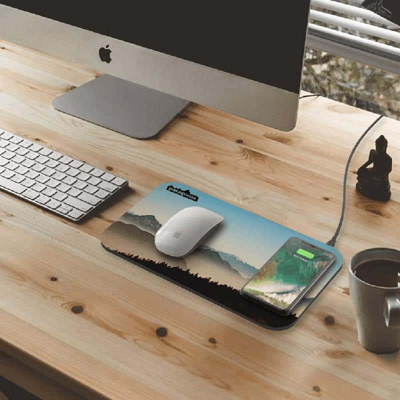 NoWire 10W Qi Charger & Computer Mouse Pad - 11 1/2" x 7 3/8"
