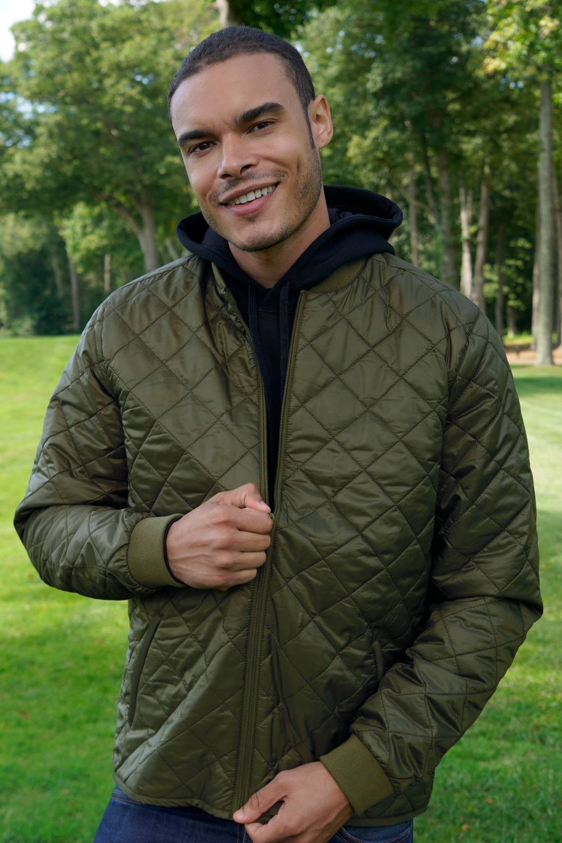 Everett Quilted Bomber Jacket - Men