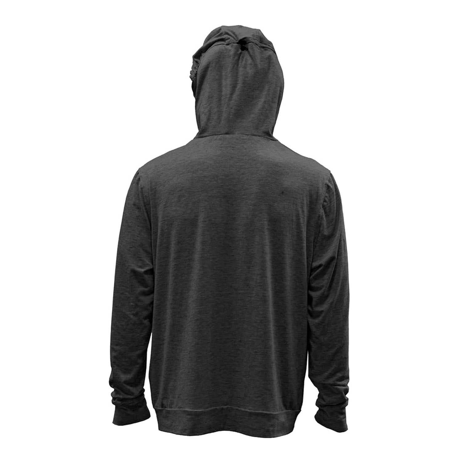 Men's Cotton Blend Hoodie with Built-In Neck Gaiter