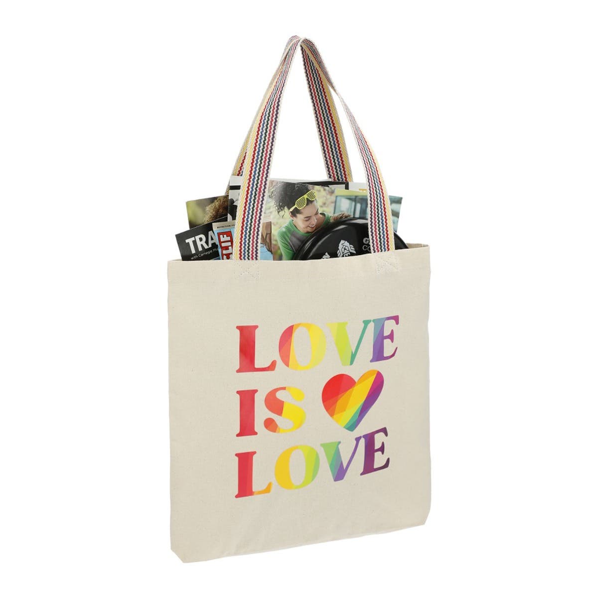 Rainbow Recycled 6oz Cotton Convention Tote
