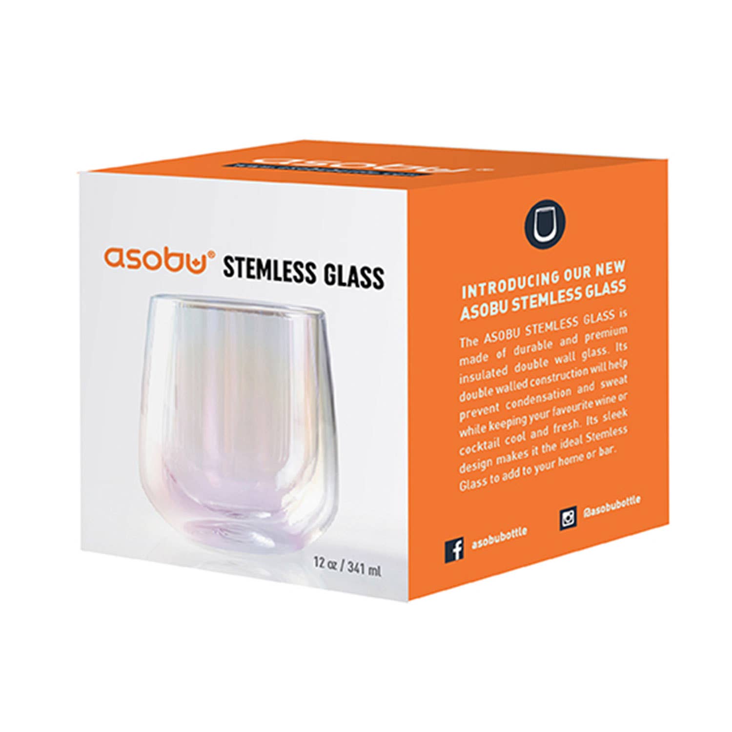 Asobu® Stemless  Glass - 12 oz.