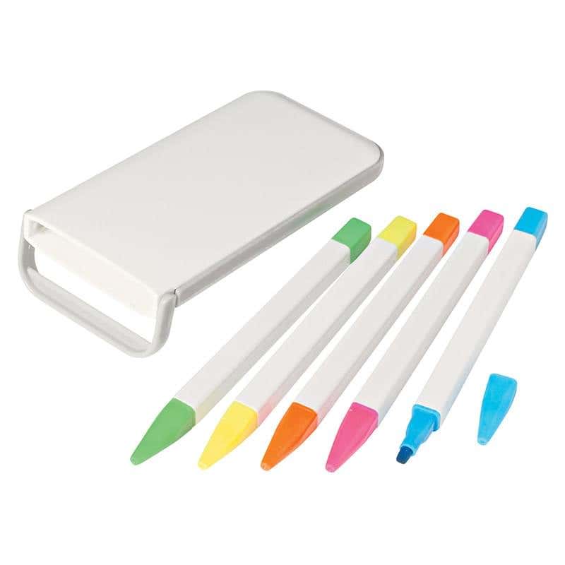 5-in-1 Highlighter Set with Plastic Case