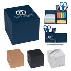 Cube Shaped Desk Set with Sticky Notes & Flags