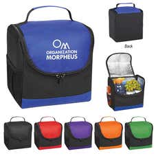 Two-Tone Non-Woven Lunch Cooler - 8 1/4" x 8 1/4" x 6"