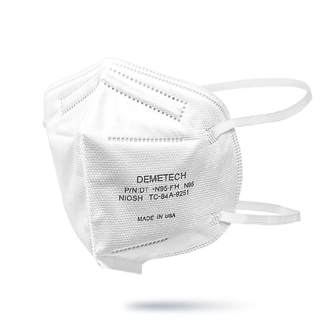 DemeTECH® USA Made Surgical Respirator Fold-Style N95 Face Mask (Price Per Mask)