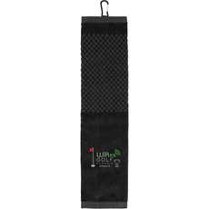 Tri-Fold Textured Golf Towel with Gromment and Clip - 22" x 5 1/4"