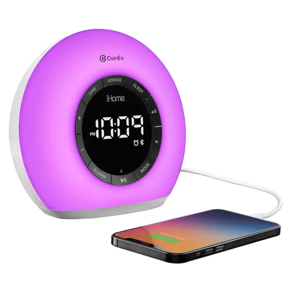 iHome® Sunrise Alarm Clock Radio with Bluetooth Speaker & Color Changing Lamp