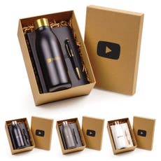 20 oz. Stainless Bottle with Notebook & Pen Gift Set