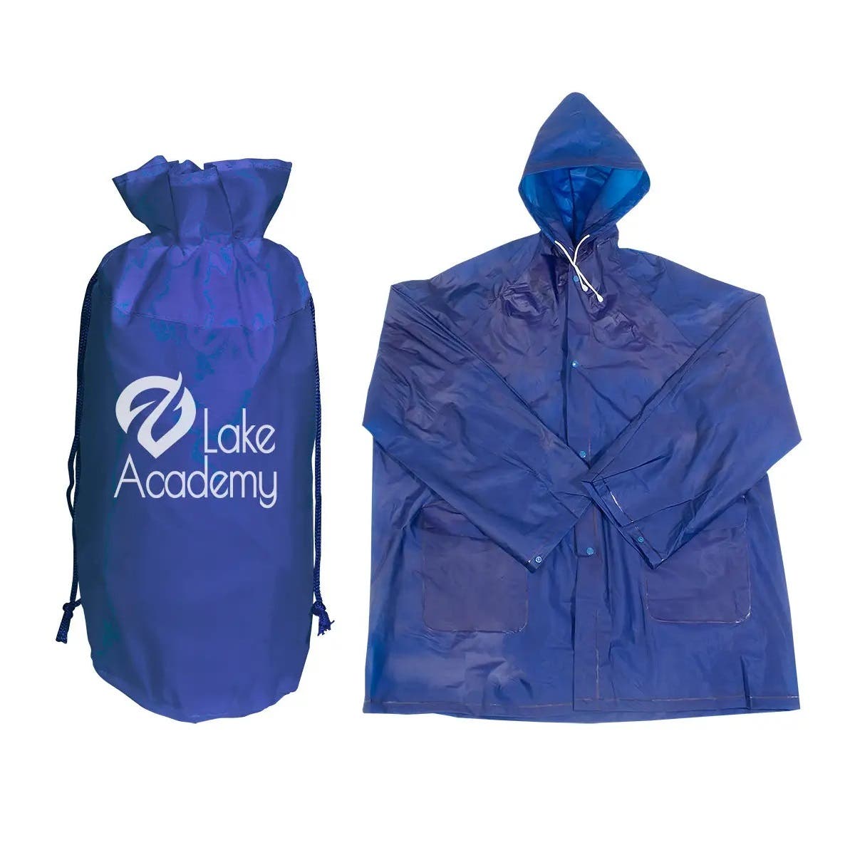 Polyester Lightweight Rain Jacket in Pouch
