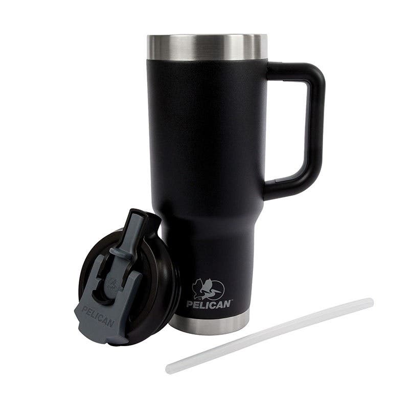 Pelican Porter Dual-Lid Recycled SS Travel Mug - 40 oz.