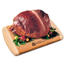 Whole Spiral-Sliced Ham with Bamboo Cutting Board