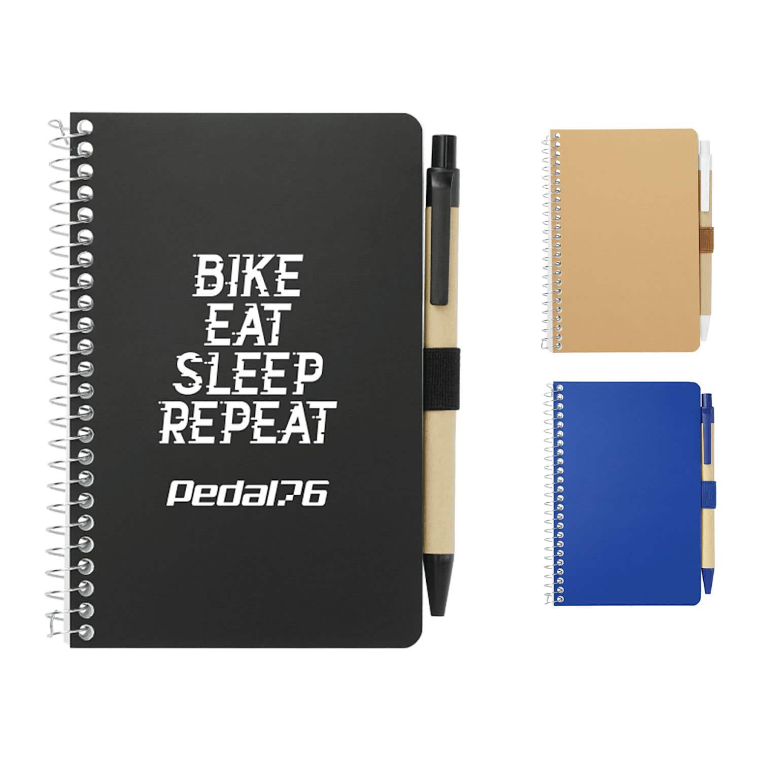 Pocket Spiral Notebook with Pen - 4” x 6”