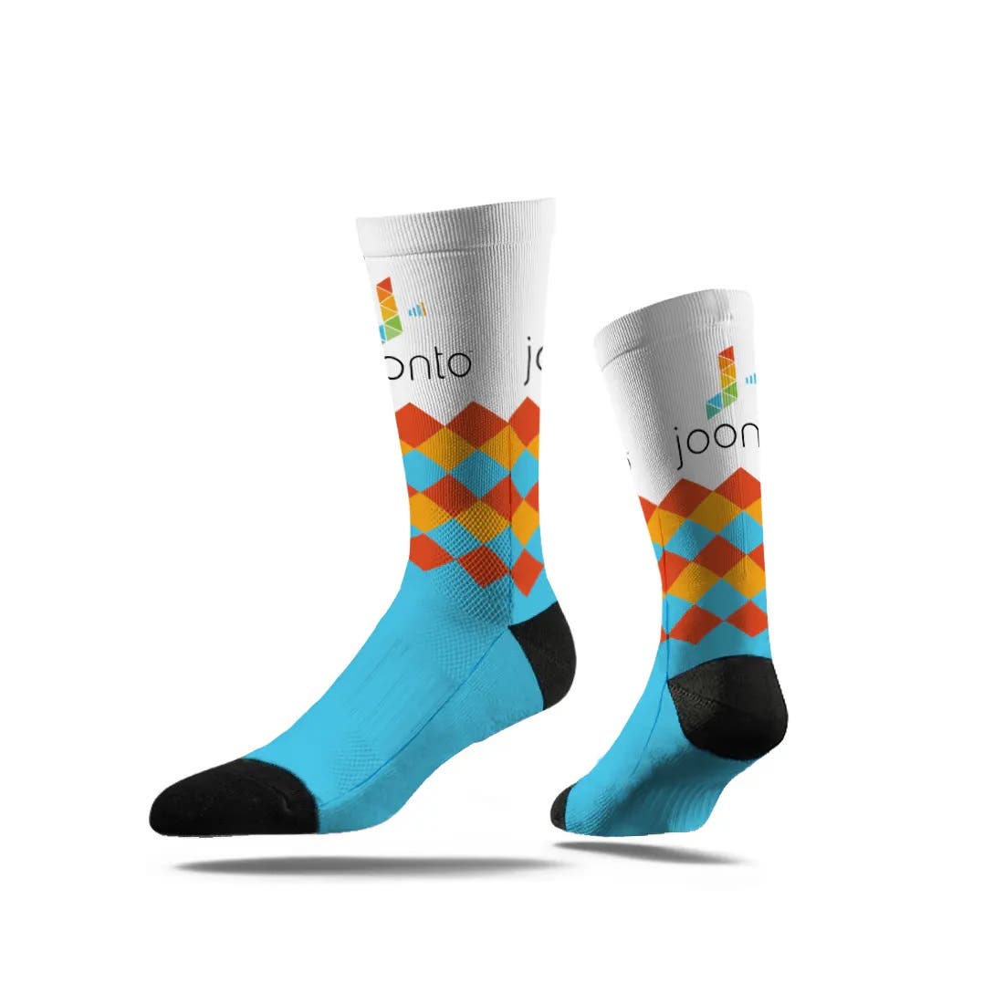 Strideline Full Color Crew Sock with Black Heel & Toe