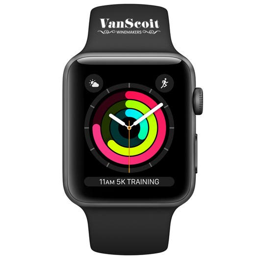 Black Apple Watch Custom with Logo