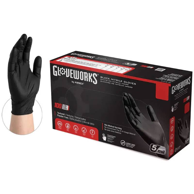 Black Nitrile Gloves