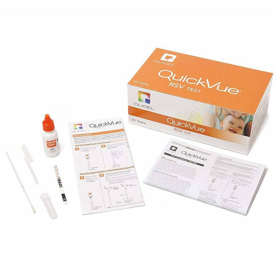 Quidel QuickVue RSV Test Kit Contents